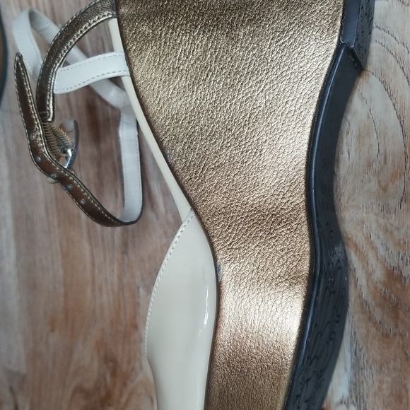 Brighton Flame Leather Open Toe Wedge Heel Sandals - Picture 15 of 16